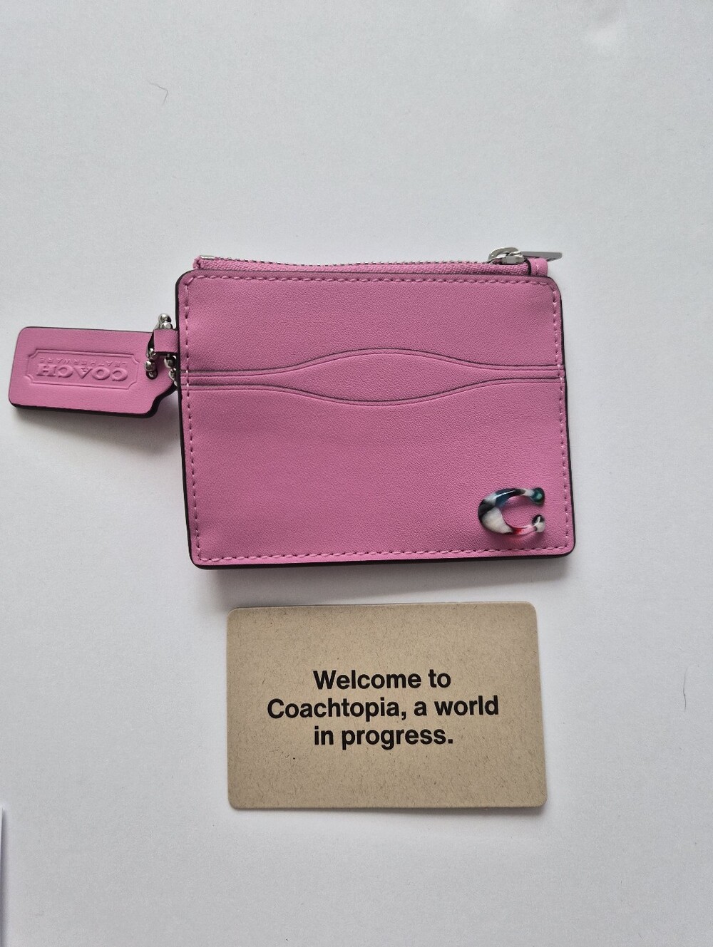 *NWT* [Coachtopia] Wavy Zip Card Case In Bright Magenta, CBM04, - Picture 10 of 11